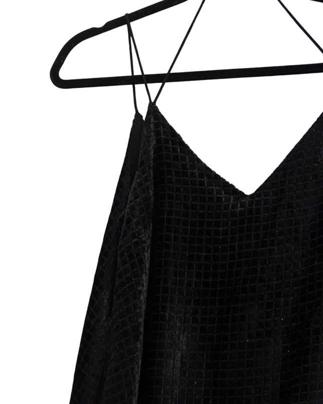 MNG Black Shimmer Textured Cami Top