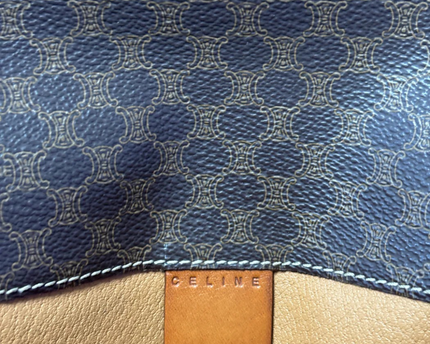 Celine Brown Macadam Monogram Crossbody Bag