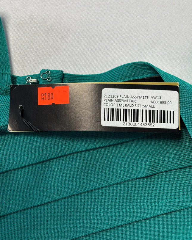 GISELLAnoir Emerald One-Shoulder Bandage Mini Dress W/TAG