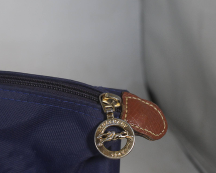 Longchamp Navy Blue Le Pliage Large Shoulder Tote Bag