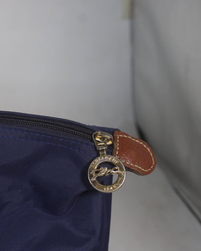 Longchamp Navy Blue Le Pliage Large Shoulder Tote Bag