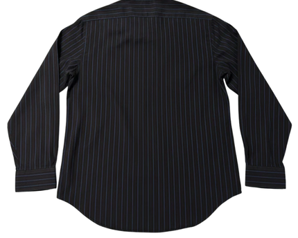 DKNY Brown Striped Slim Fit Long Sleeve Button Down Shirt