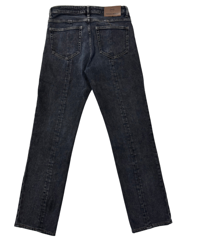 House Denim Dark Grey Seam Detail Straight Leg Jeans