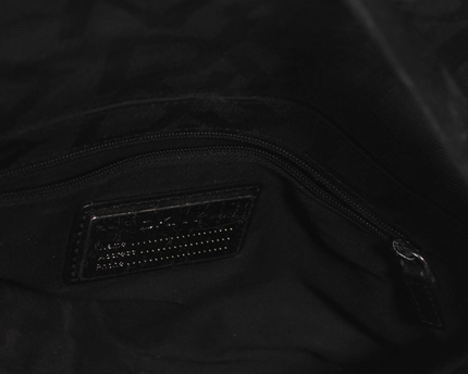 DKNY Black Monogram Jacquard Shoulder Bag