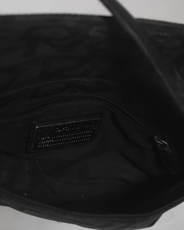 DKNY Black Monogram Jacquard Shoulder Bag