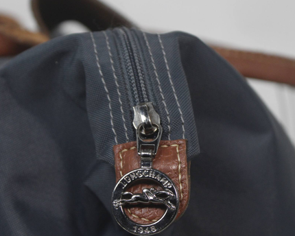 Longchamp Navy Blue Le Pliage Medal Patch Tote Bag