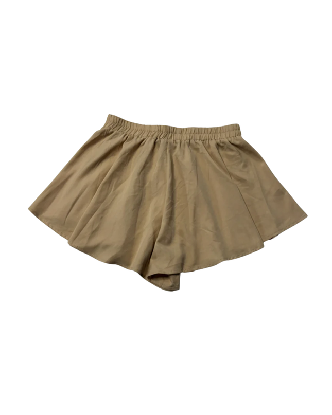 PrettyLittleThing Beige Flared High-Waist Shorts
