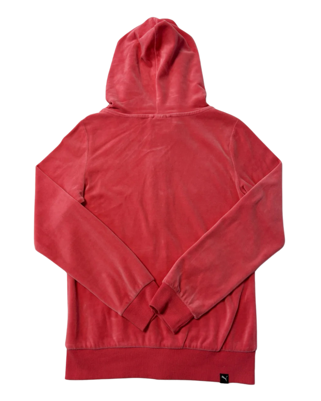 Puma Coral Velour Full-Zip Hoodie