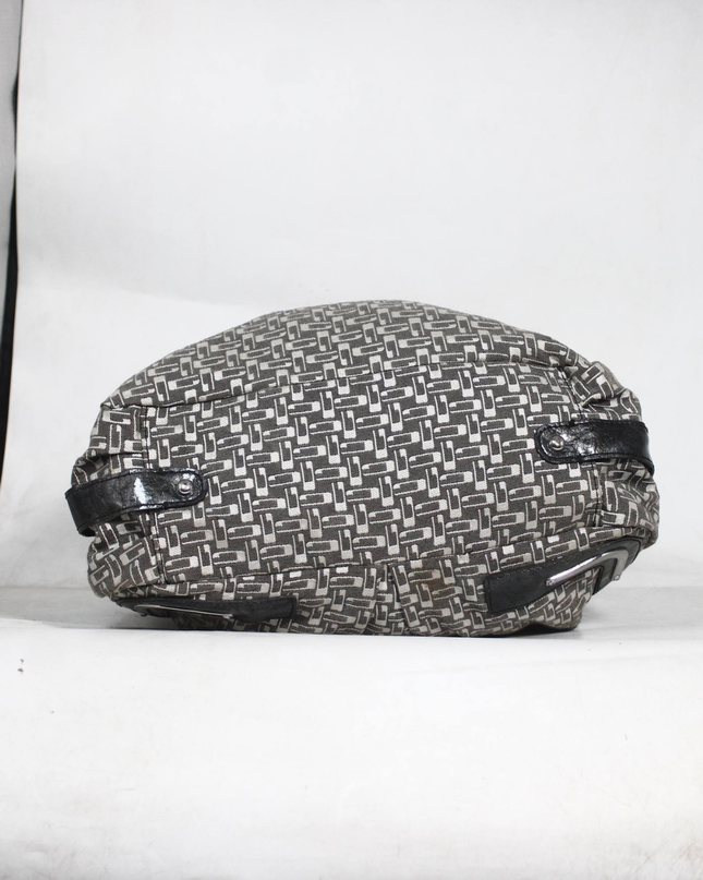 Guess Black & Grey Patterned Monogram Shoulder Bag