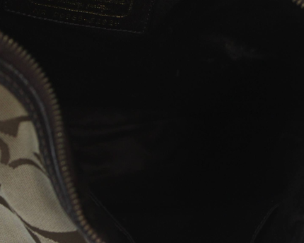 Coach Brown Signature Monogram Canvas Hobo Bag