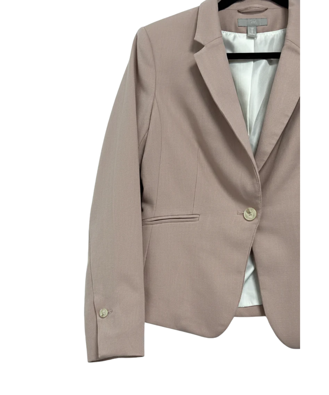 H&M Dusty Pink Tailored Single-Button Blazer