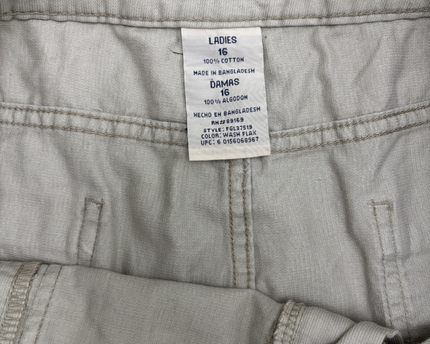 Faded Glory Originals Beige Cotton Cargo A-Line Skirt - XL
