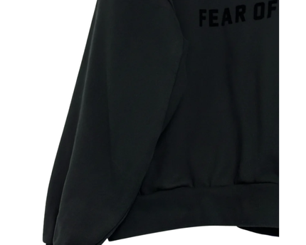 Fear of God Essentials Black Oversized Crewneck Sweatshirt