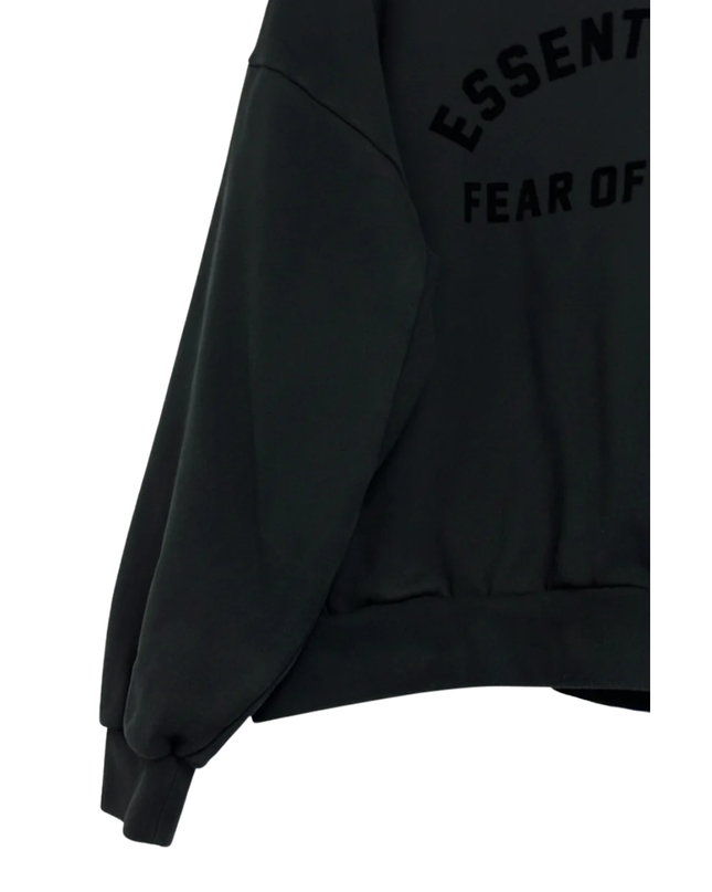 Fear of God Essentials Black Oversized Crewneck Sweatshirt
