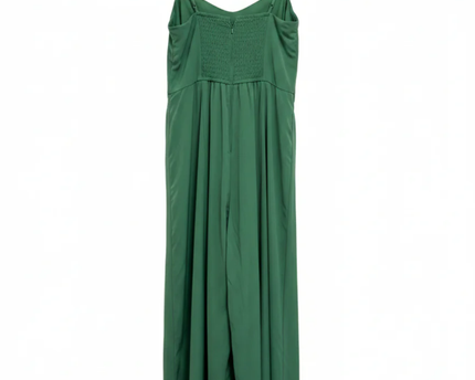 Abercrombie & Fitch Green Smocked Midi Dress