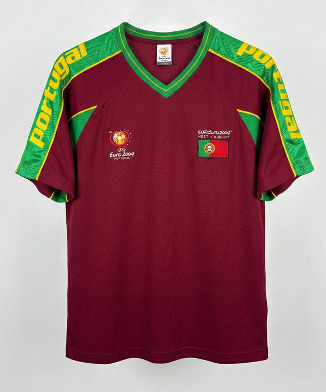 UEFA Euro 2004 Portugal Maroon Host Country Fan Jersey