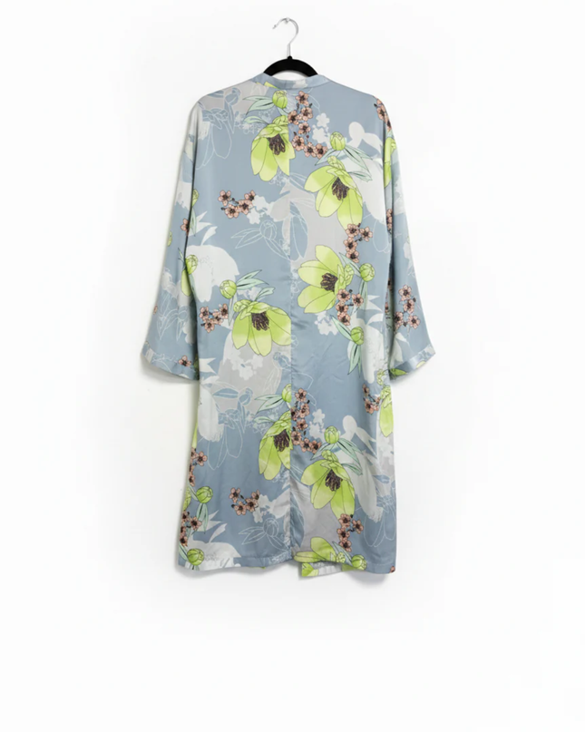 Guess Light Blue Floral Kimono Shrug