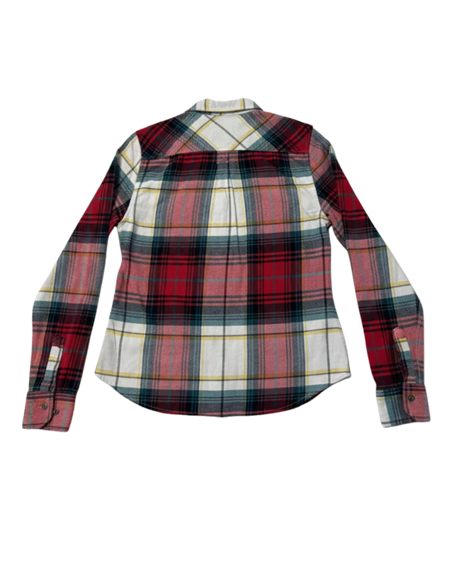 American Eagle Outfitters Red Plaid Favorite Fit Flannel Shirt