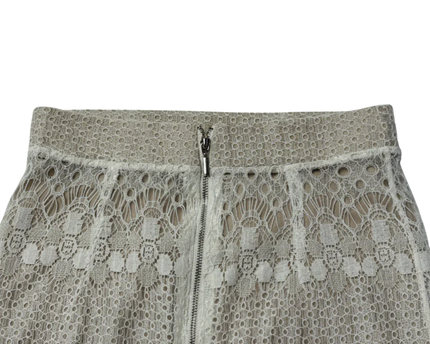 Bar III Cream Lace Overlay Pencil Skirt