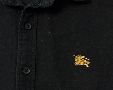 Burberry Black Long-Sleeve Button-Down Shirt
