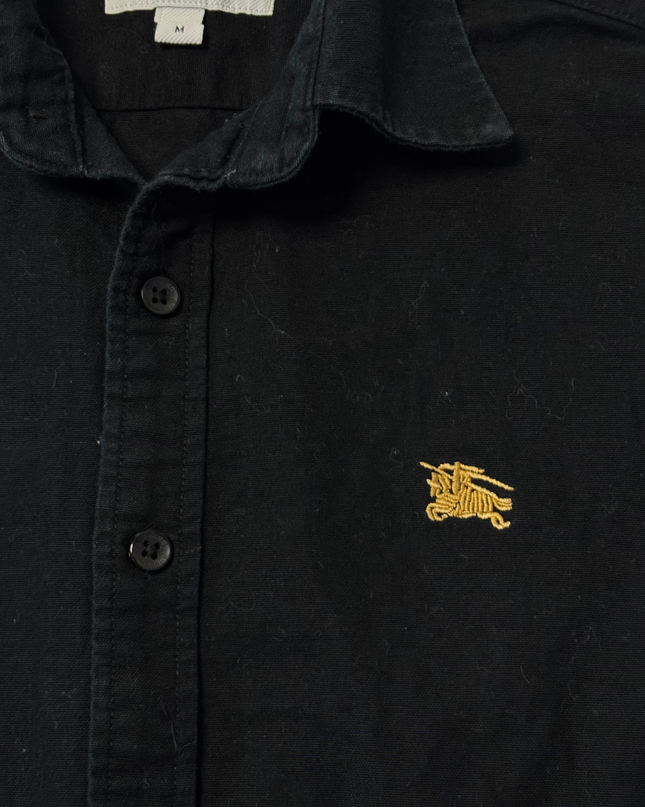 Burberry Black Long-Sleeve Button-Down Shirt