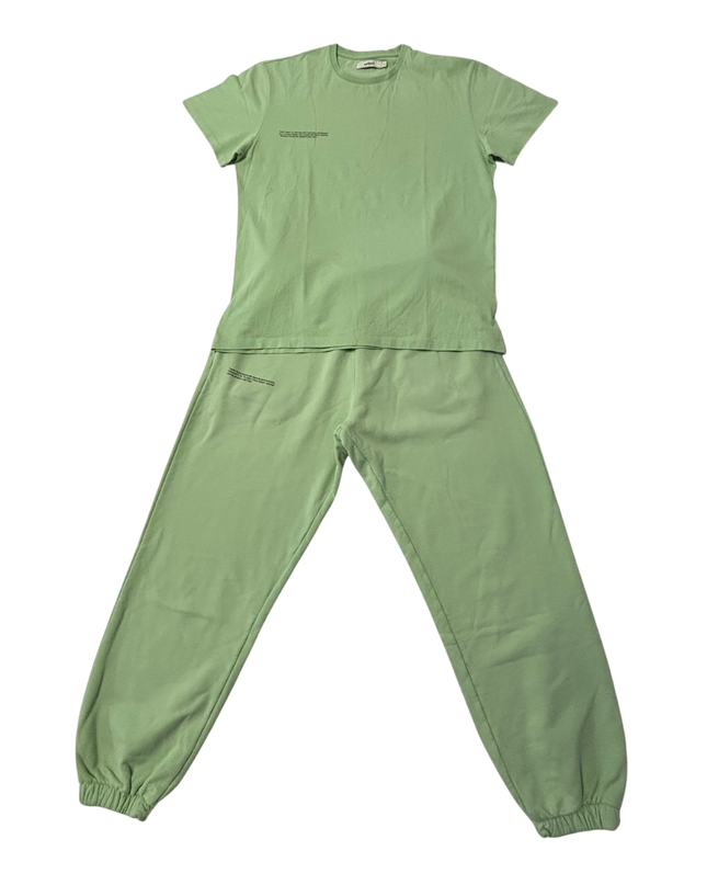 PANGAIA Green Organic Cotton T-Shirt and Joggers Set