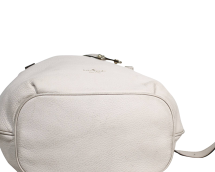 Kate Spade Off-white Pebbled Leather Drawstring Bucket Bag