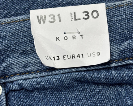Topshop Blue Kort Straight Leg Jeans W/Tags