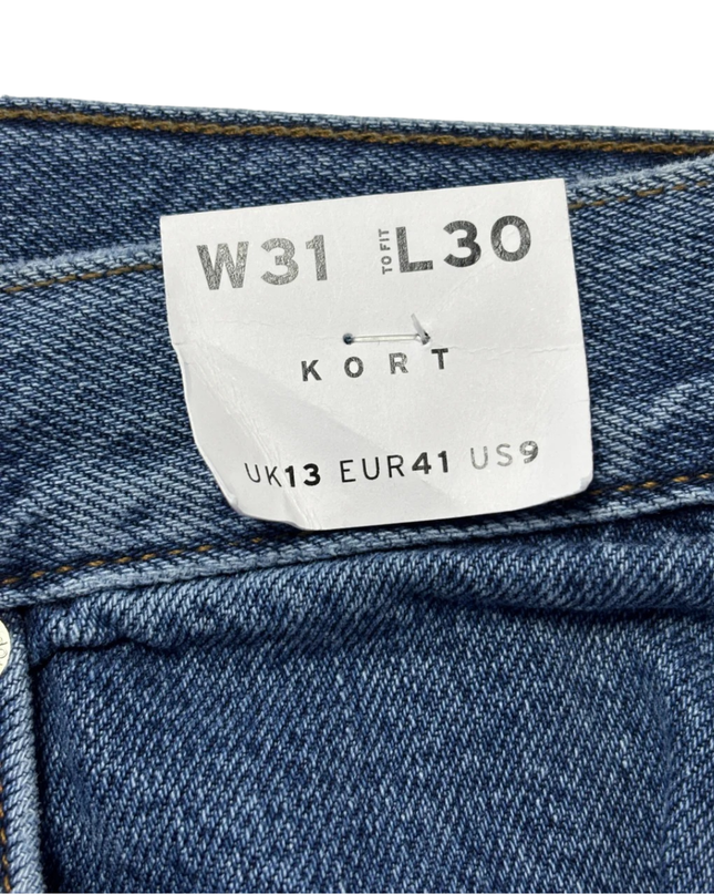Topshop Blue Kort Straight Leg Jeans W/Tags