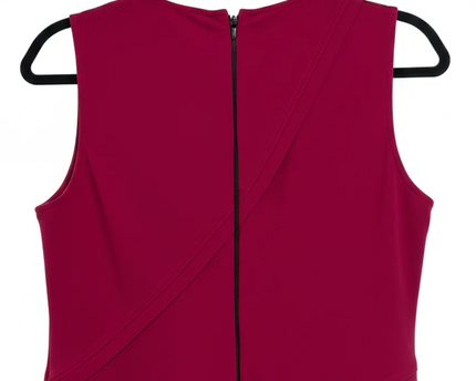 DKNY Magenta Asymmetrical Hem Sleeveless Dress