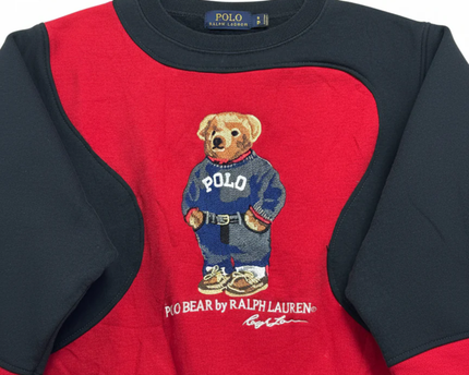 Reworked Polo Ralph Lauren Polo Bear Red/Black Sweatshirt