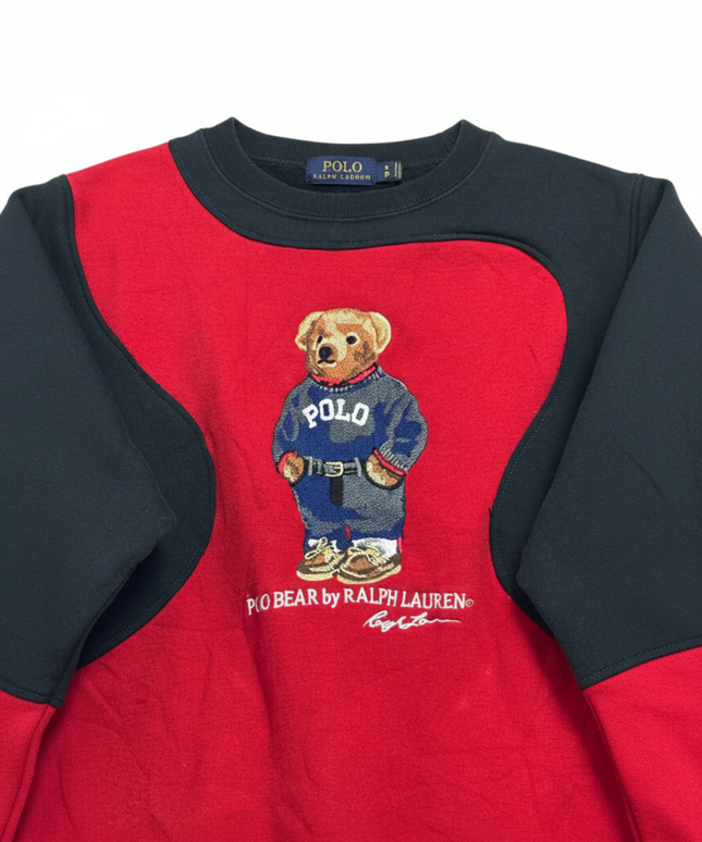 Reworked Polo Ralph Lauren Polo Bear Red/Black Sweatshirt
