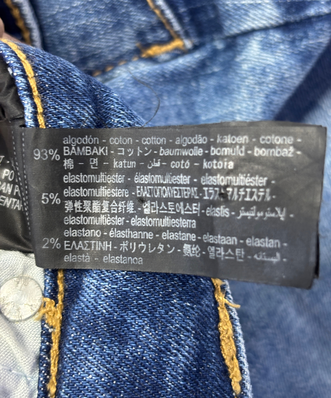 Zara Blue Mid-Rise Skinny Jeans