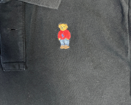 Polo Ralph Lauren Black Polo Bear Piqué Polo Shirt