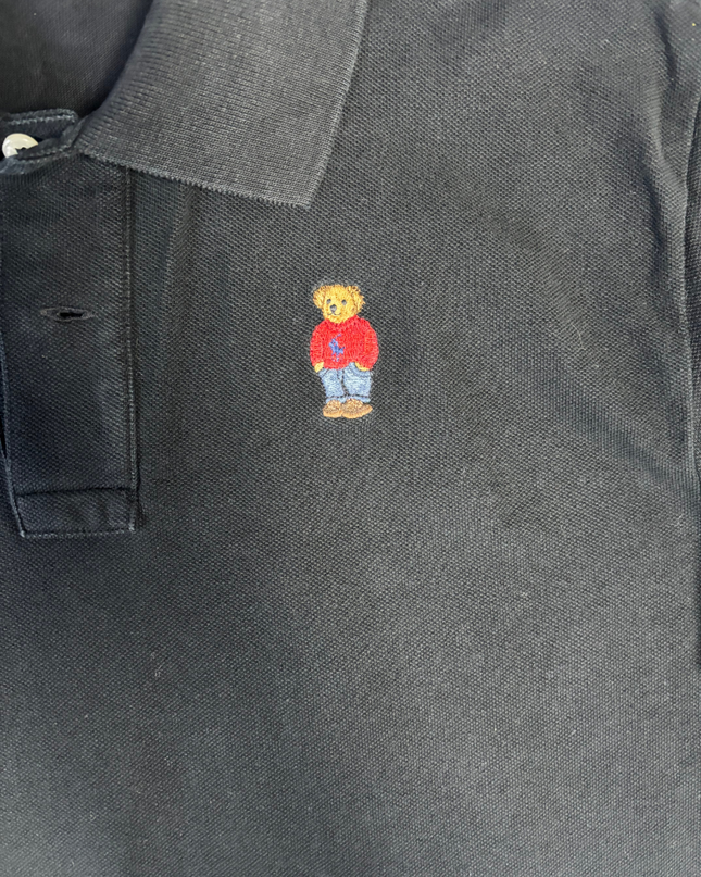 Polo Ralph Lauren Black Polo Bear Piqué Polo Shirt
