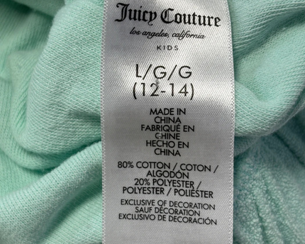 Juicy Couture Mint Green Terry Cloth Zip-Up Hoodie