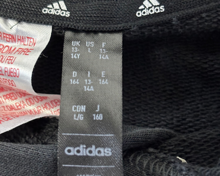 Adidas Black Graphic Logo Hoodie