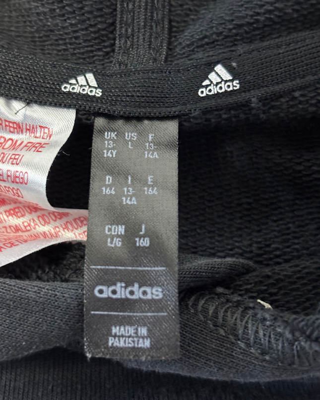 Adidas Black Graphic Logo Hoodie