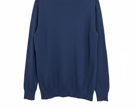 Club Room Navy Blue Bulldog Graphic Crewneck Sweater