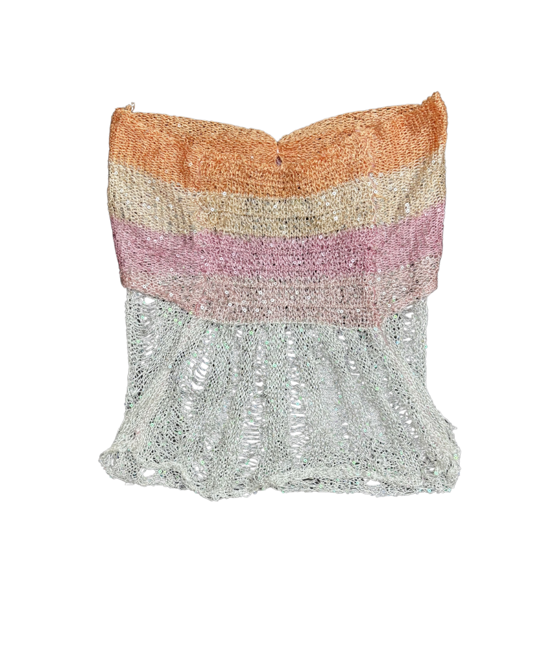 Finesse Multicolor Sequin Knit Tube Top - XXS