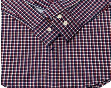 Tommy Hilfiger Red/Blue/White Gingham Check Slim Fit Shirt
