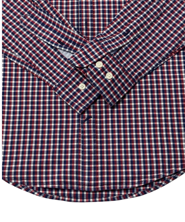 Tommy Hilfiger Red/Blue/White Gingham Check Slim Fit Shirt