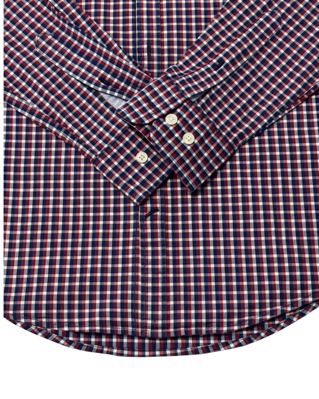 Tommy Hilfiger Red/Blue/White Gingham Check Slim Fit Shirt