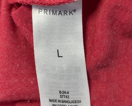 Primark Red One Piece Anime Crew Graphic Tee