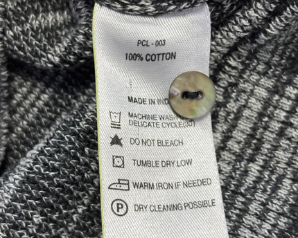 Levi's Grey Space-Dye Henley Knit Top