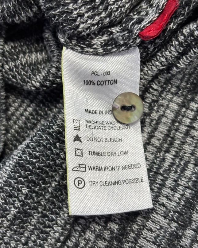 Levi's Grey Space-Dye Henley Knit Top