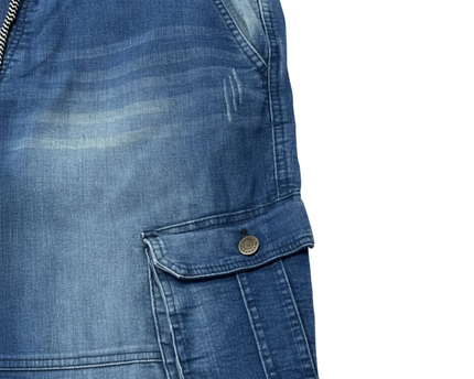 Falcon Denim Blue Cargo Jogger Jeans