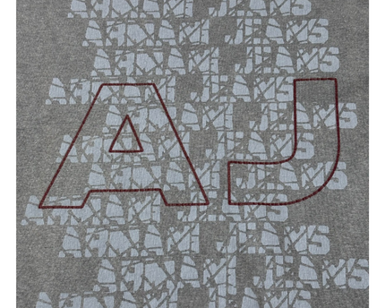Armani Jeans Grey Graphic Long Sleeve Crewneck T-Shirt