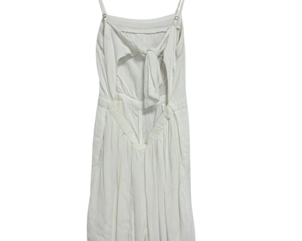 Hollister White Ladder Lace Open Back Tie Romper