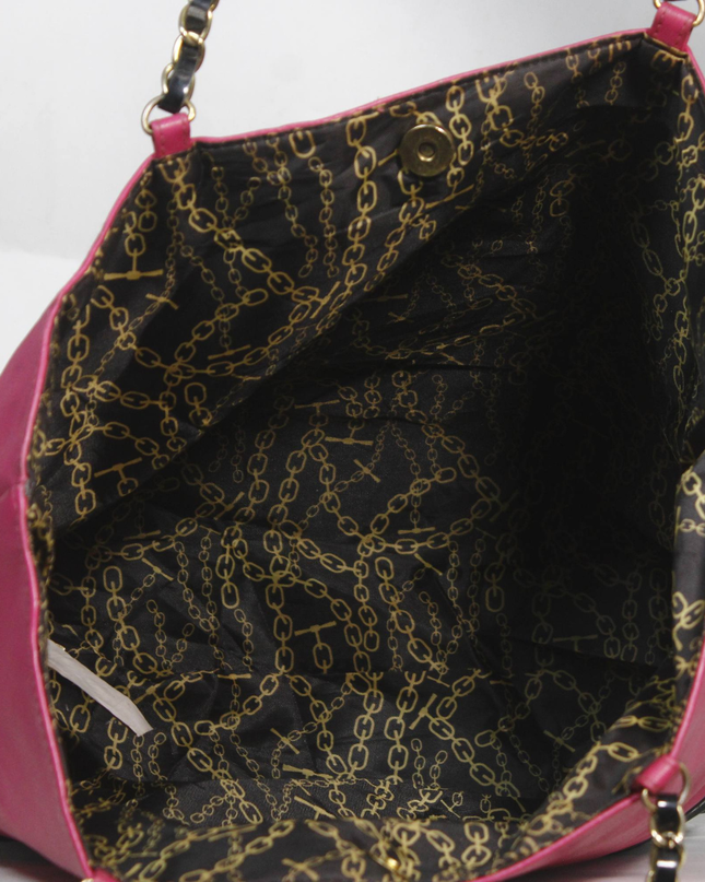 Juicy Couture Pink/Black Chain Strap Tote Bag